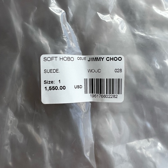 Jimmy Choo Soft Hobo Suede Handbag Wood - Picture 11 of 16